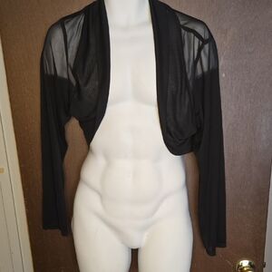 B. Smart Black Sheer Cardigan